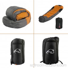 Portable Compact 5F/-15C Warm Sleeping Bag For Camping Hiking for Adults With Carrying Bag Gray&Blue 568970684